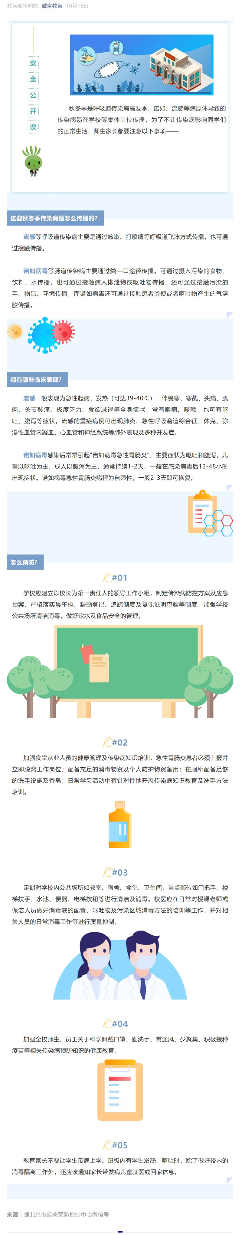 防范诺如、流感等校园常见传染病，留心这些事 _ 安全公开课